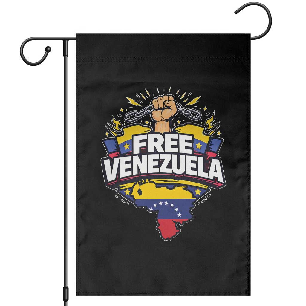 Free Venezuela Raised Fist Garden Flag Libre Venezuelan Flag Map Liberation TS02 Black Print Your Wear