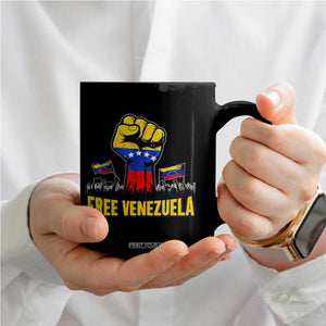 Free Venezuela Flag Coffee Mug Raised Fist Resistance for Liberation Supporters TS02 Print Your Wear