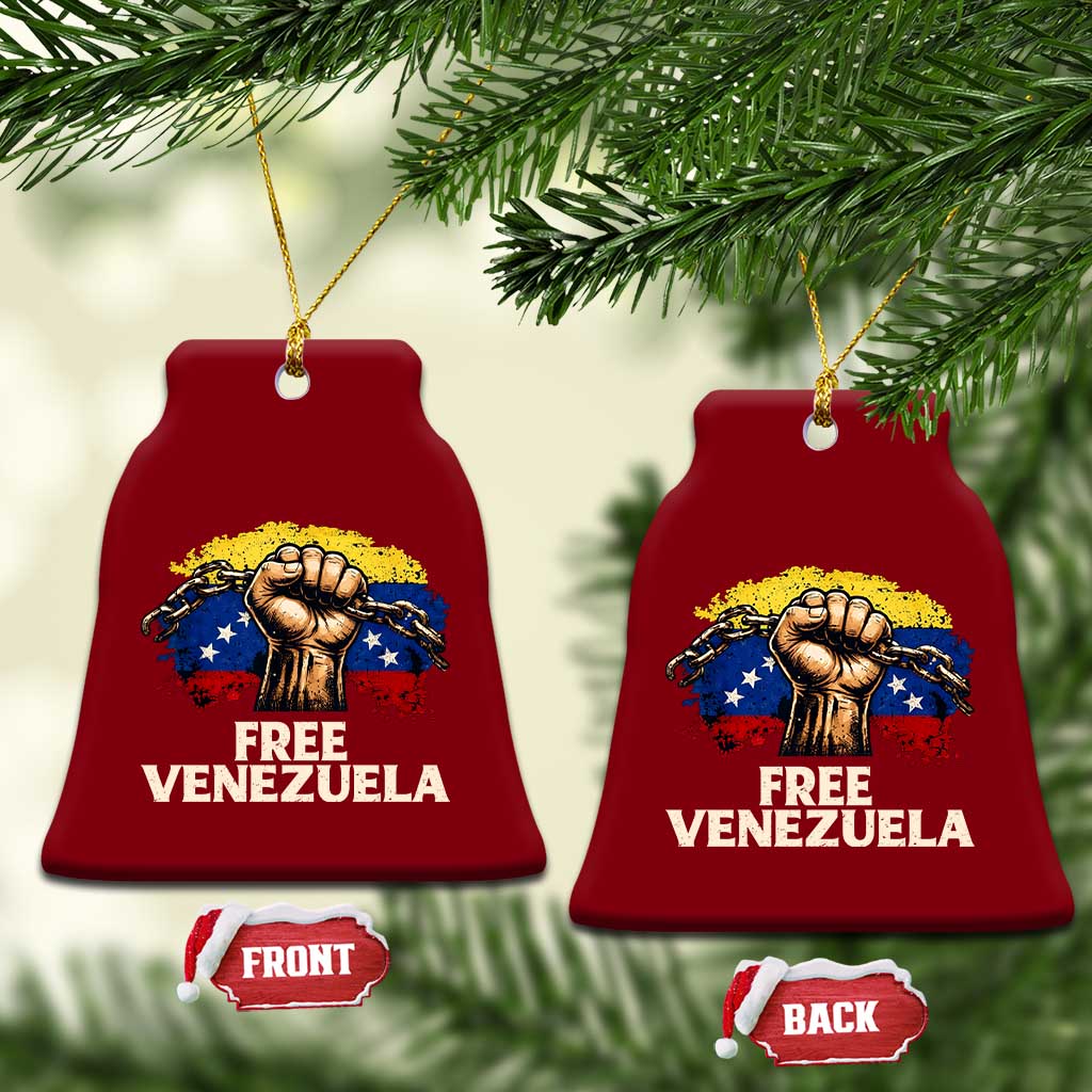 Free Venezuela Flag Chain Breaker Ceramic Ornament Powerful Liberation for Liberation Supporters TS02 Print Your Wear
