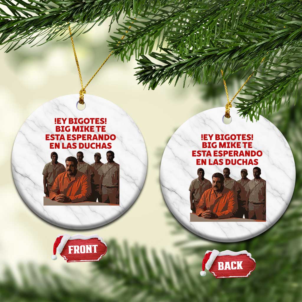 Maduro in Prison Meme Satire Ceramic Ornament Spanish Political Politcal Sarcasm TS02 1pc White Marble Print Your Wear