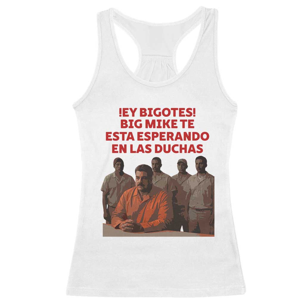 Maduro in Prison Meme Satire Racerback Tank Top Spanish Political Politcal Sarcasm TS02 White Print Your Wear