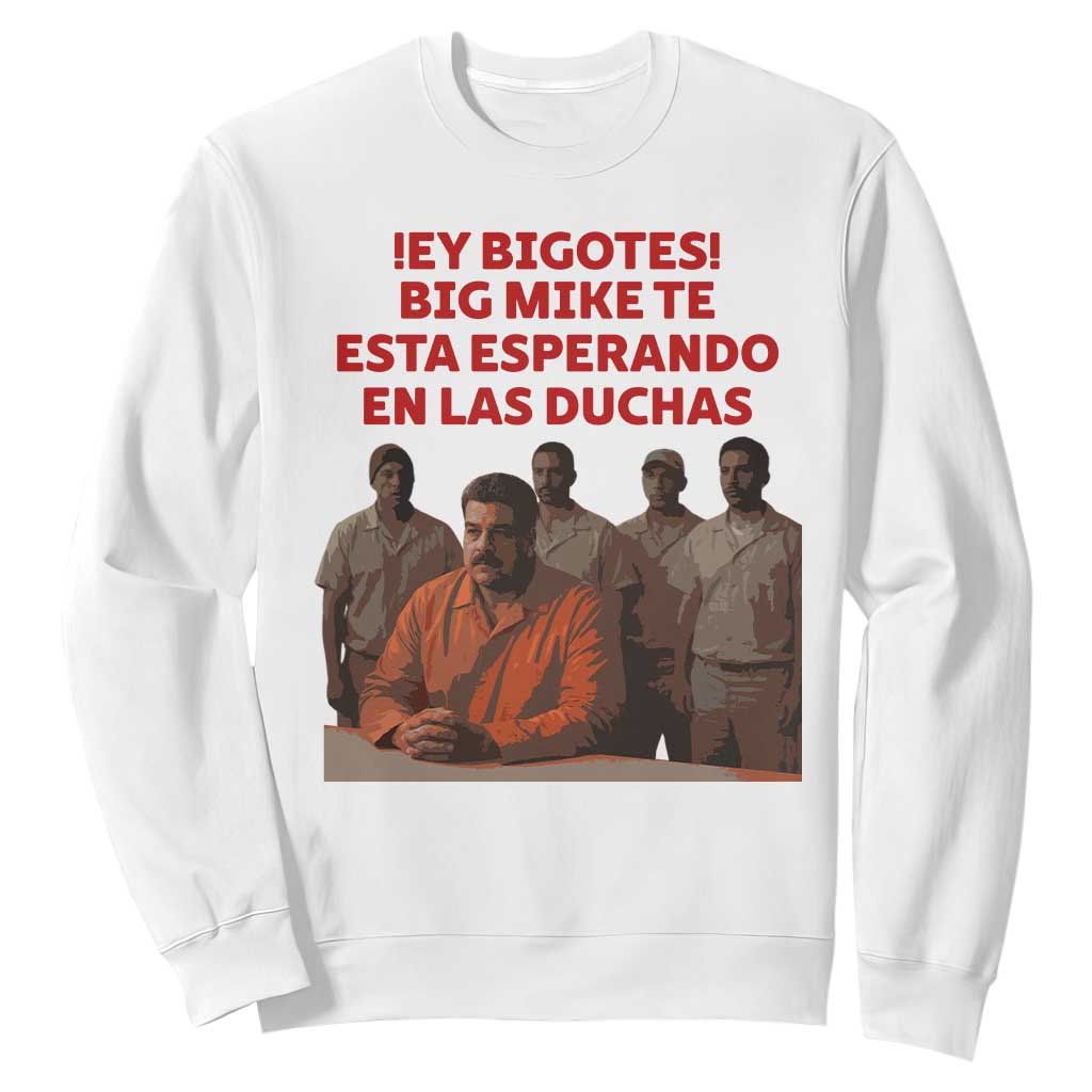 Maduro in Prison Meme Satire Sweatshirt Spanish Political Politcal Sarcasm TS02 White Print Your Wear