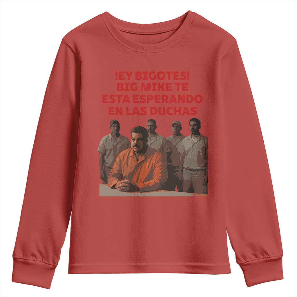 Maduro in Prison Meme Satire Youth Sweatshirt Spanish Political Politcal Sarcasm TS02 Red Print Your Wear