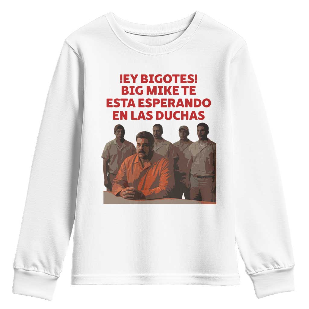 Maduro in Prison Meme Satire Youth Sweatshirt Spanish Political Politcal Sarcasm TS02 White Print Your Wear