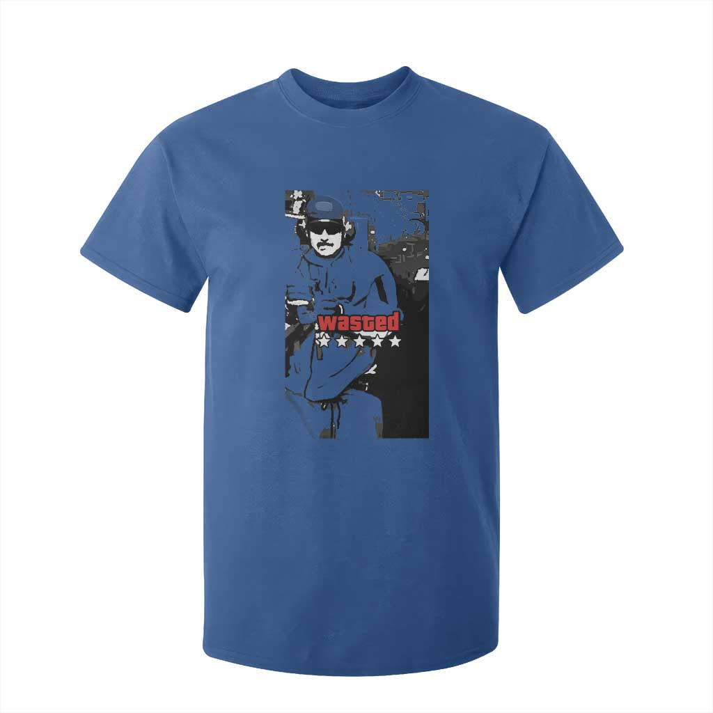 Wasted Maduro Meme T Shirt For Kid Dictators Downfall Political Satire GTA Style TS02 Royal Blue Print Your Wear