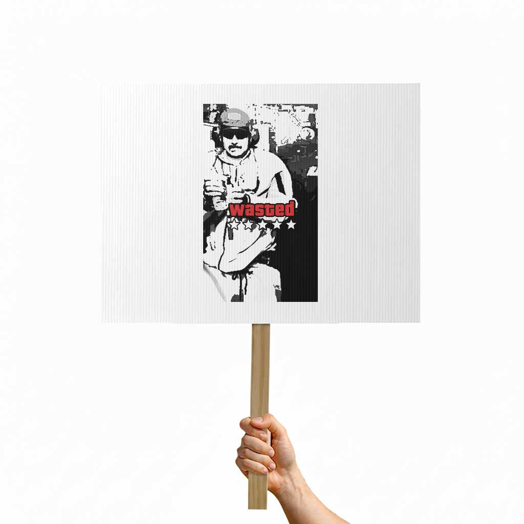 Wasted Maduro Meme Protest Sign Dictator’s Downfall Political Satire GTA Style TS02 Horizontal 18