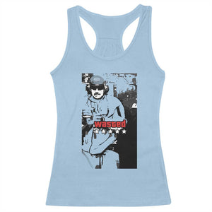 Wasted Maduro Meme Racerback Tank Top Dictators Downfall Political Satire GTA Style TS02 Light Blue Print Your Wear