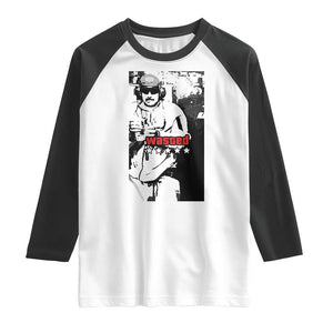 Wasted Maduro Meme Raglan Shirt Dictators Downfall Political Satire GTA Style TS02 White Black Print Your Wear
