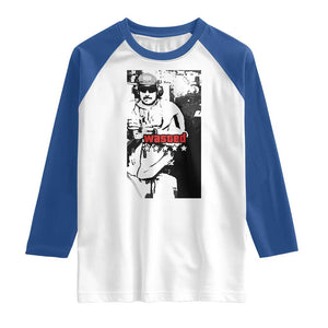 Wasted Maduro Meme Raglan Shirt Dictators Downfall Political Satire GTA Style TS02 White Royal Print Your Wear
