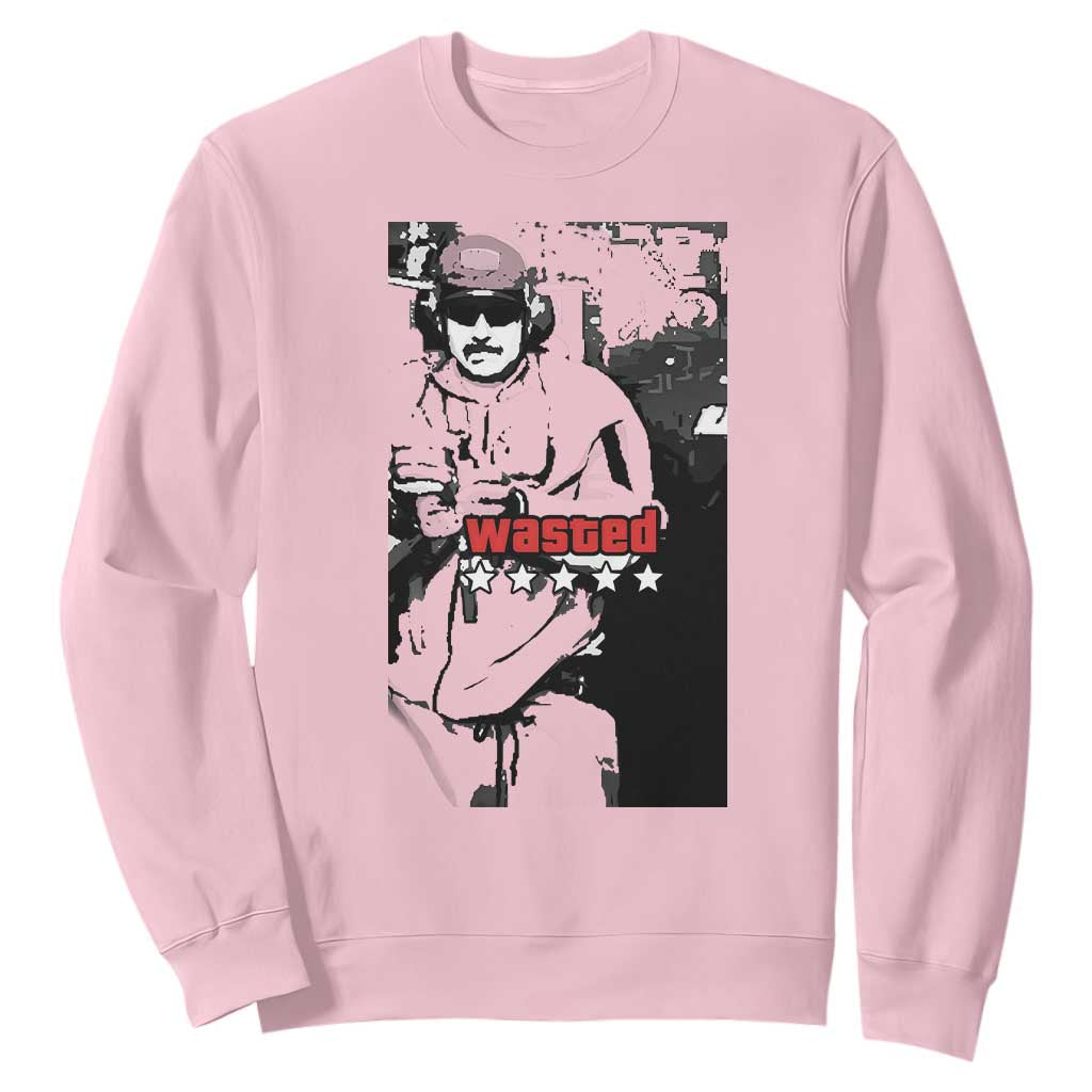 Wasted Maduro Meme Sweatshirt Dictators Downfall Political Satire GTA Style TS02 Light Pink Print Your Wear