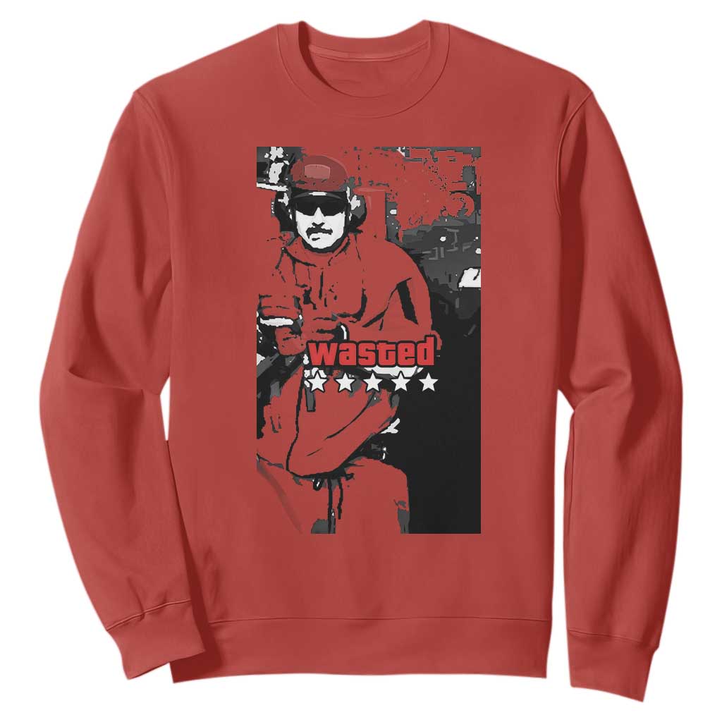 Wasted Maduro Meme Sweatshirt Dictators Downfall Political Satire GTA Style TS02 Red Print Your Wear