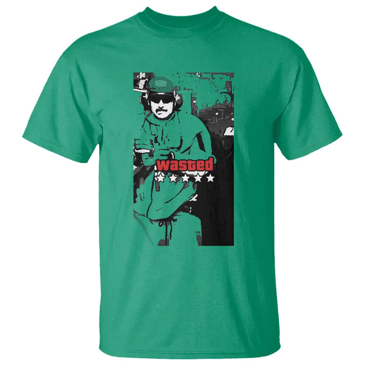 Wasted Maduro Meme T Shirt Dictators Downfall Political Satire GTA Style TS02 Irish Green Print Your Wear