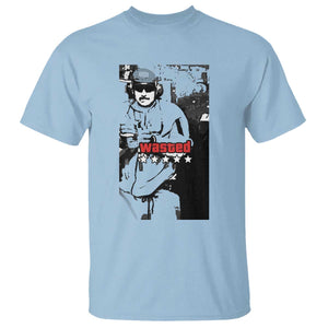 Wasted Maduro Meme T Shirt Dictators Downfall Political Satire GTA Style TS02 Light Blue Print Your Wear