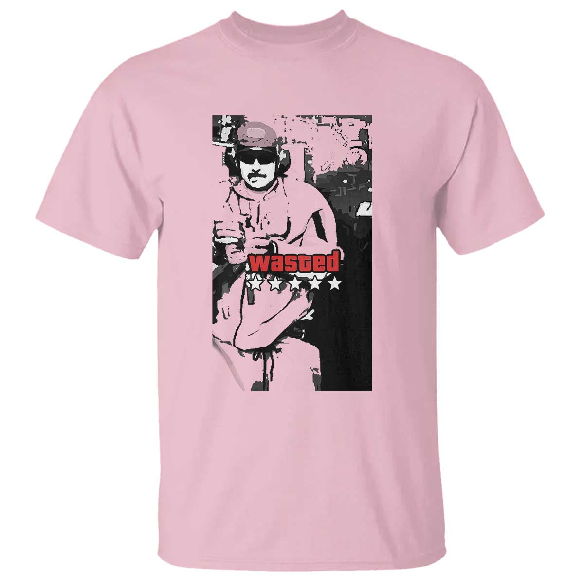 Wasted Maduro Meme T Shirt Dictators Downfall Political Satire GTA Style TS02 Light Pink Print Your Wear