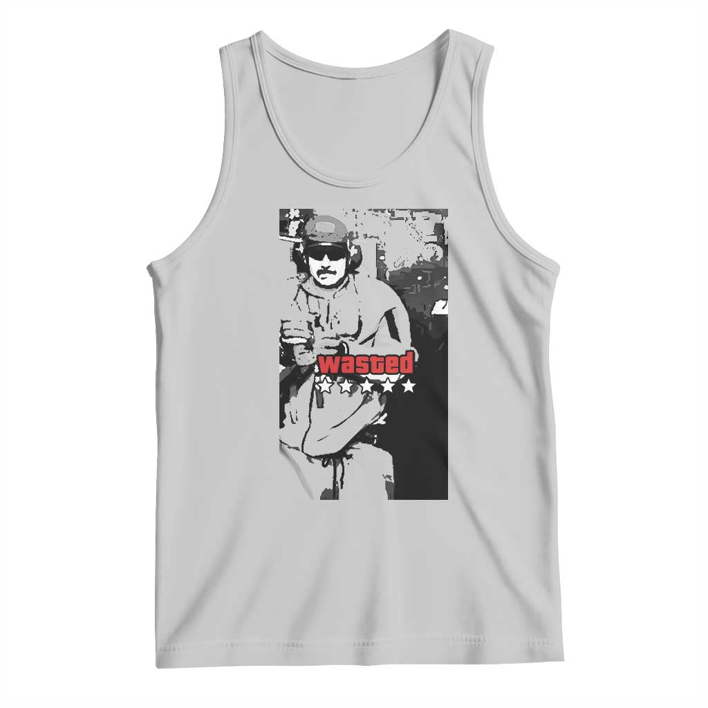 Wasted Maduro Meme Tank Top Dictators Downfall Political Satire GTA Style TS02 Ash Print Your Wear