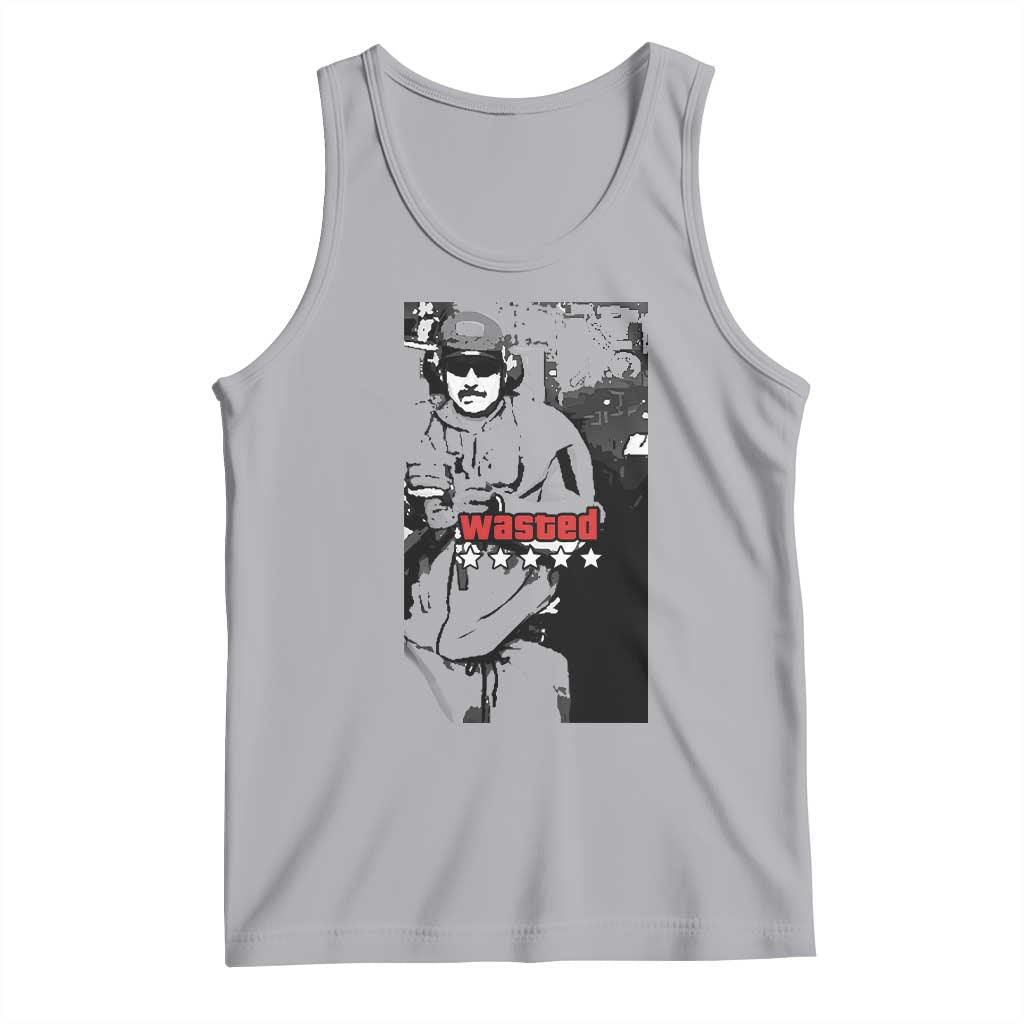 Wasted Maduro Meme Tank Top Dictators Downfall Political Satire GTA Style TS02 Athletic Heather Print Your Wear