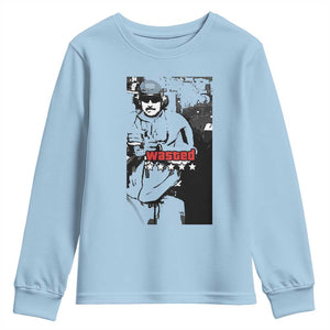 Wasted Maduro Meme Youth Sweatshirt Dictators Downfall Political Satire GTA Style TS02 Light Blue Print Your Wear