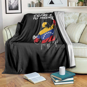 Maduro Cono e Tu Madre Throw Blanket Venezuelan Protest Graffiti Graphic TS02 Print Your Wear