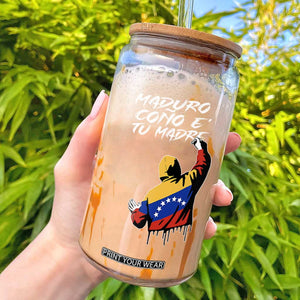 Maduro Cono e Tu Madre Glass Can Venezuelan Protest Graffiti Graphic TS02 Black Print Your Wear