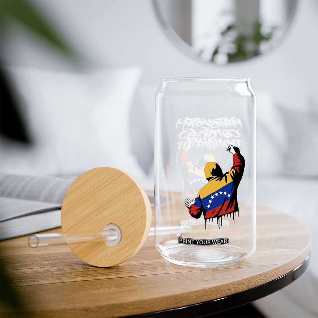 Maduro Cono e Tu Madre Glass Can Venezuelan Protest Graffiti Graphic TS02 Print Your Wear