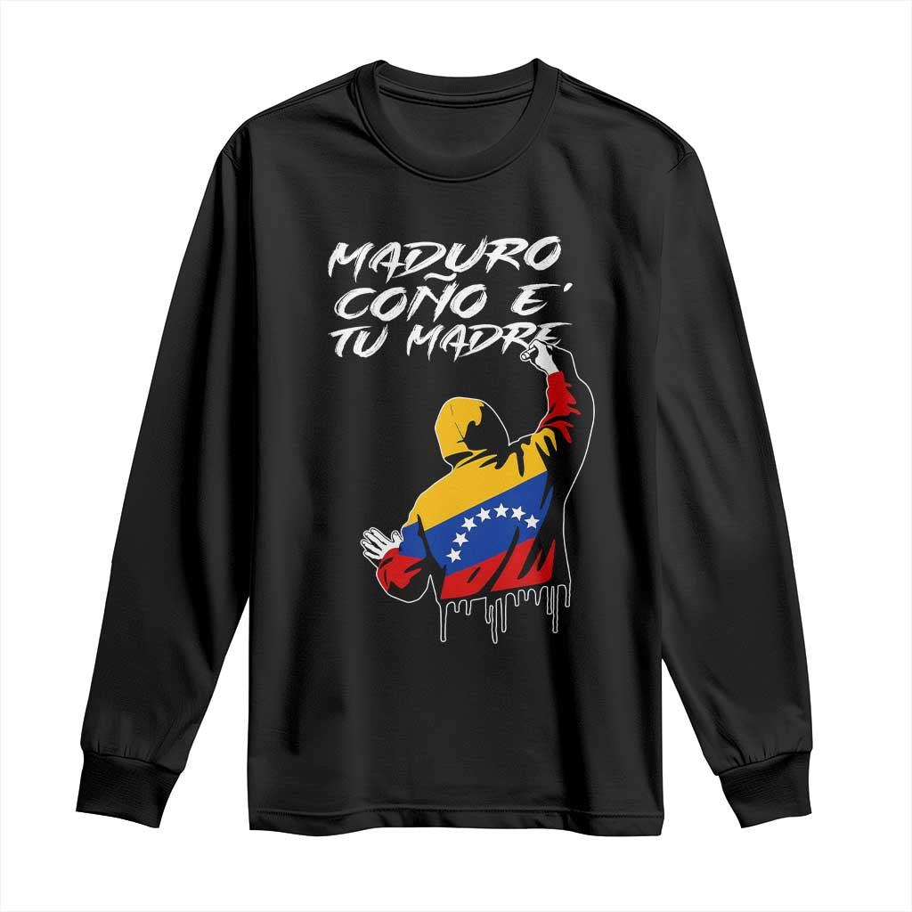 Maduro Cono e Tu Madre Long Sleeve Shirt Venezuelan Protest Graffiti Graphic TS02 Black Print Your Wear