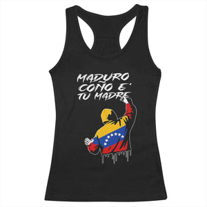 Maduro Cono e Tu Madre Racerback Tank Top Venezuelan Protest Graffiti Graphic TS02 Black Print Your Wear