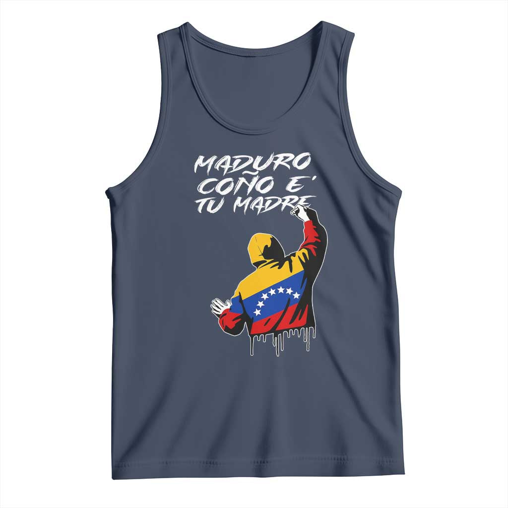 Maduro Cono e Tu Madre Tank Top Venezuelan Protest Graffiti Graphic TS02 Navy Print Your Wear