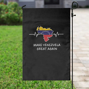 Make Venezuela Great Again Garden Flag Patriotic Support Heartbeat Distressed Map Graphic TS02 Print Your Wear