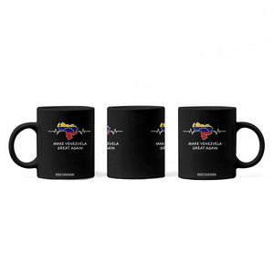 Make Venezuela Great Again Coffee Mug Patriotic Support Heartbeat Distressed Map Graphic TS02 Print Your Wear