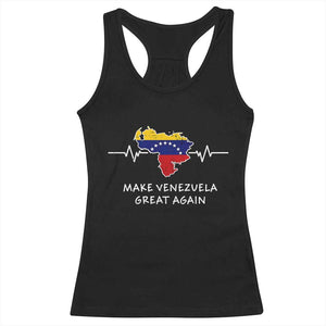 Make Venezuela Great Again Racerback Tank Top Patriotic Support Heartbeat Distressed Map Graphic TS02 Black Print Your Wear
