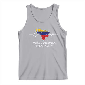 Make Venezuela Great Again Tank Top Patriotic Support Heartbeat Distressed Map Graphic TS02 Athletic Heather Print Your Wear