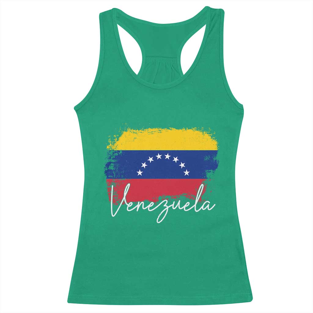 Venezuela Flag Pride Patriotic Racerback Tank Top for Venezuelan Roost TS02 Irish Green Print Your Wear