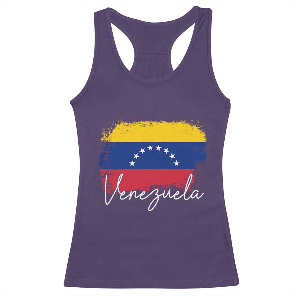 Venezuela Flag Pride Patriotic Racerback Tank Top for Venezuelan Roost TS02 Purple Print Your Wear