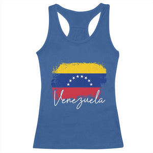 Venezuela Flag Pride Patriotic Racerback Tank Top for Venezuelan Roost TS02 Royal Blue Print Your Wear
