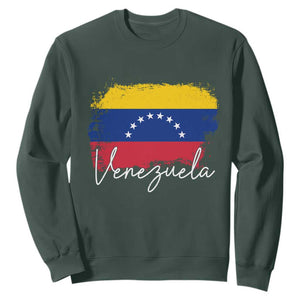 Venezuela Flag Pride Patriotic Sweatshirt for Venezuelan Roost TS02 Dark Forest Green Print Your Wear