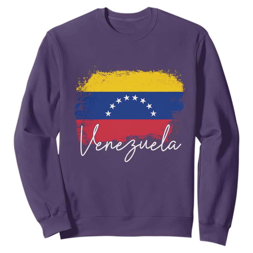 Venezuela Flag Pride Patriotic Sweatshirt for Venezuelan Roost TS02 Purple Print Your Wear