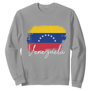 Venezuela Flag Pride Patriotic Sweatshirt for Venezuelan Roost TS02 Sport Gray Print Your Wear