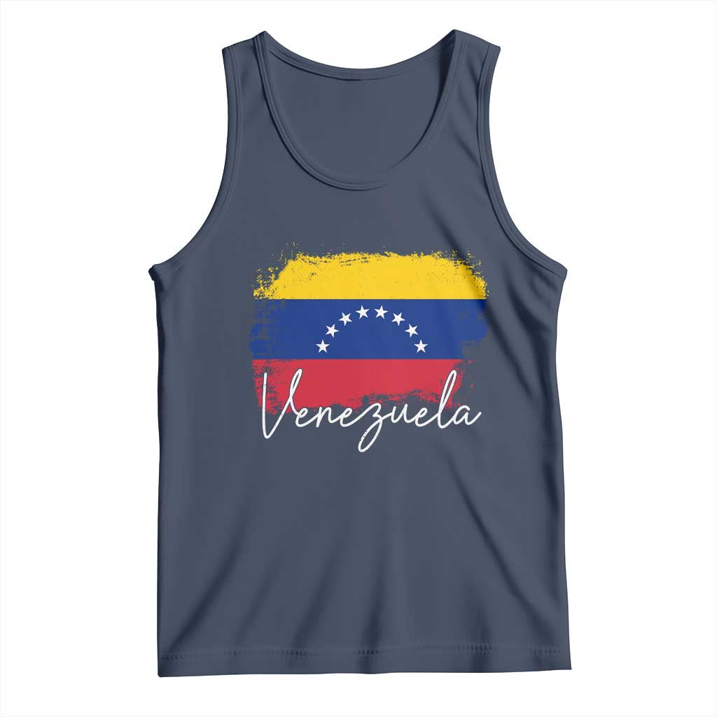 Venezuela Flag Pride Patriotic Tank Top for Venezuelan Roost TS02 Navy Print Your Wear