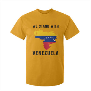 We Stand With Venezuela T Shirt For Kid Venezuelan Flag Unity Graphic TS02 Gold Print Your Wear