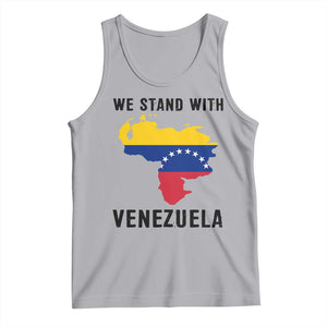 We Stand With Venezuela Tank Top Venezuelan Flag Unity Graphic TS02 Athletic Heather Print Your Wear
