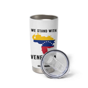 We Stand With Venezuela Tumbler Cup Venezuelan Flag Unity Graphic TS02 Print Your Wear