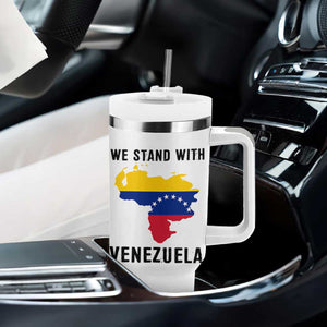 We Stand With Venezuela Tumbler With Handle Venezuelan Flag Unity Graphic TS02 Print Your Wear