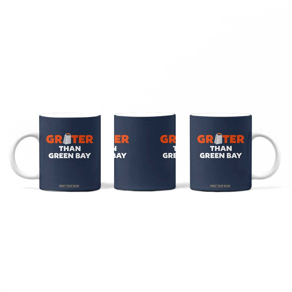 Funny Greater Than Green Bay Rivalry Coffee Mug Cheese Grater TS02 Print Your Wear