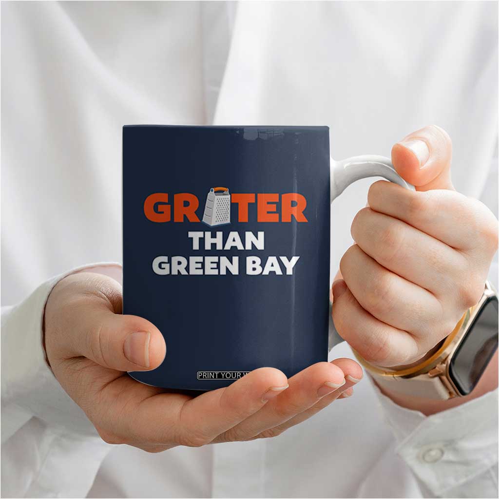 Funny Greater Than Green Bay Rivalry Coffee Mug Cheese Grater TS02 Print Your Wear