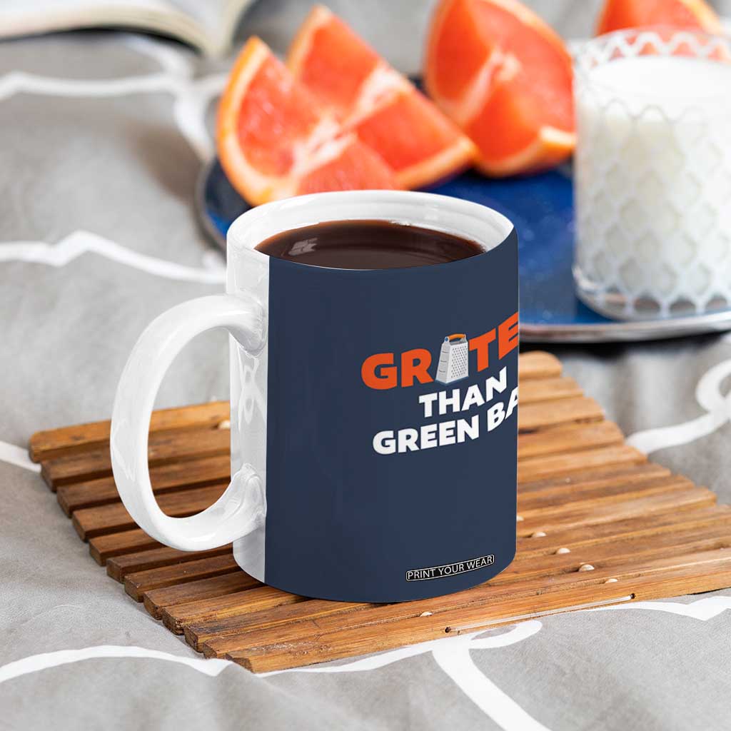 Funny Greater Than Green Bay Rivalry Coffee Mug Cheese Grater TS02 Print Your Wear