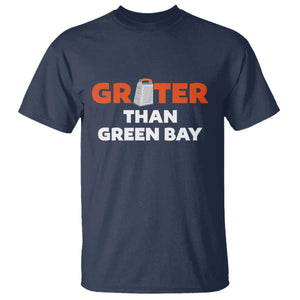 Funny Greater Than Green Bay Rivalry T Shirt Cheese Grater TS02 Navy Print Your Wear