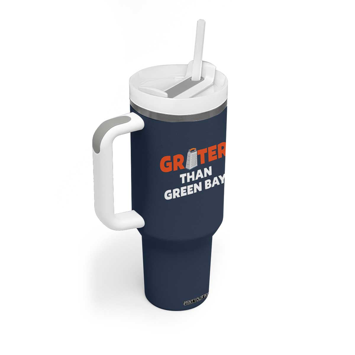 Funny Greater Than Green Bay Rivalry Tumbler With Handle Cheese Grater TS02 Print Your Wear