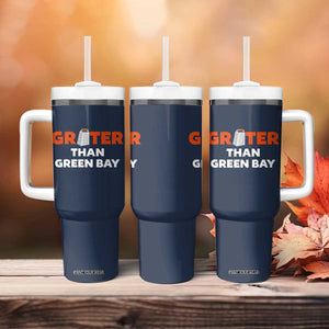 Funny Greater Than Green Bay Rivalry Tumbler With Handle Cheese Grater TS02 Print Your Wear