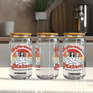 Difference Makers Teacher Appreciation Glass Can Empowering Minds & Advancing Equity Retro Educator TS02 Print Your Wear