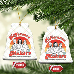 Difference Makers Teacher Appreciation Ceramic Ornament Empowering Minds & Advancing Equity Retro Educator TS02 Print Your Wear